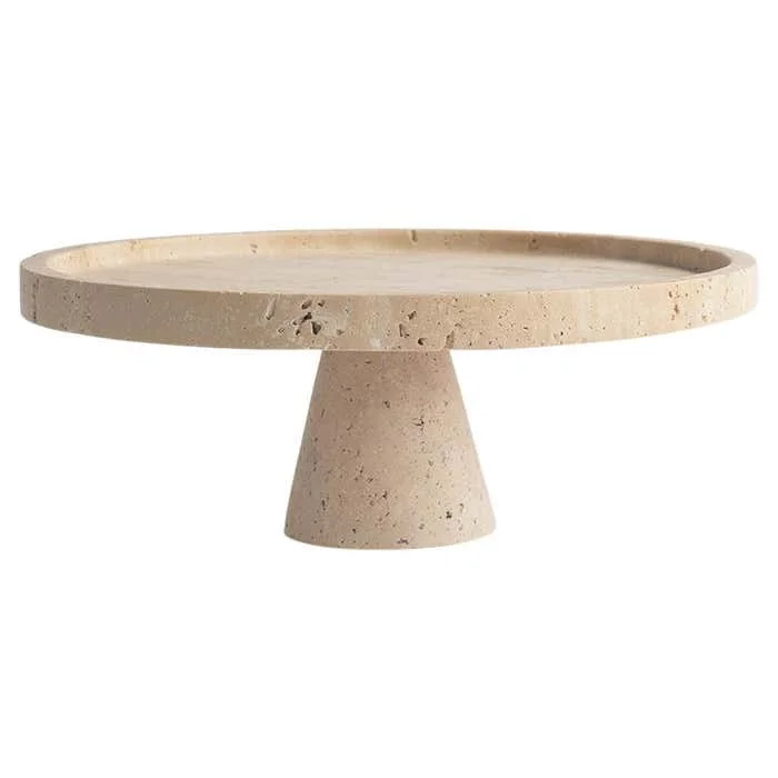 Travertine Tray Oval - Подставка под натуральный мрамор, круглая декоративная