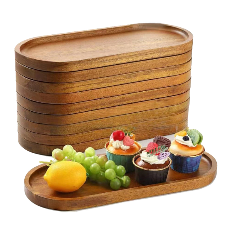 Travertine Tray Oval - Посуда из цельного дерева, поднос для