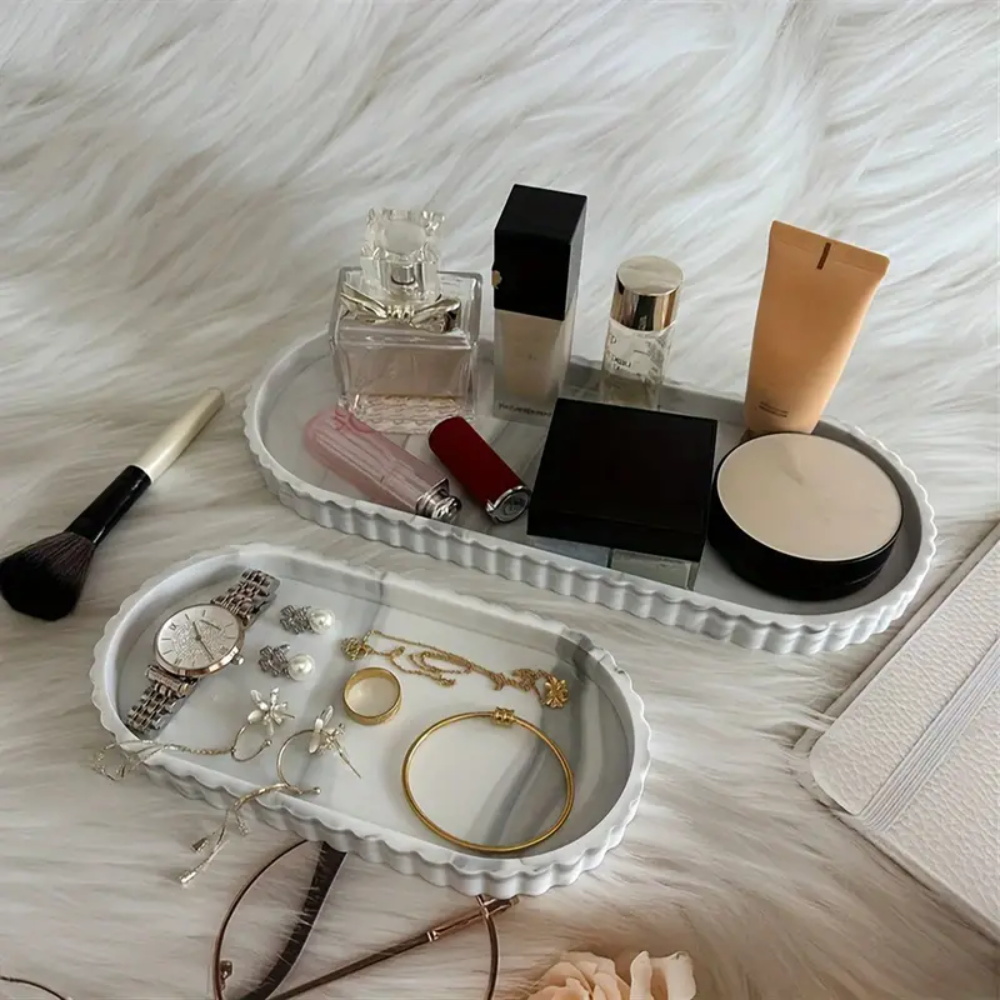 Travertine Tray Oval - Овальный поднос для туалетного столика, поднос
