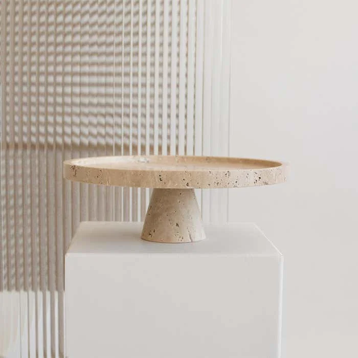 Подставка под натуральный мрам – обзор и цена Travertine Tray Oval