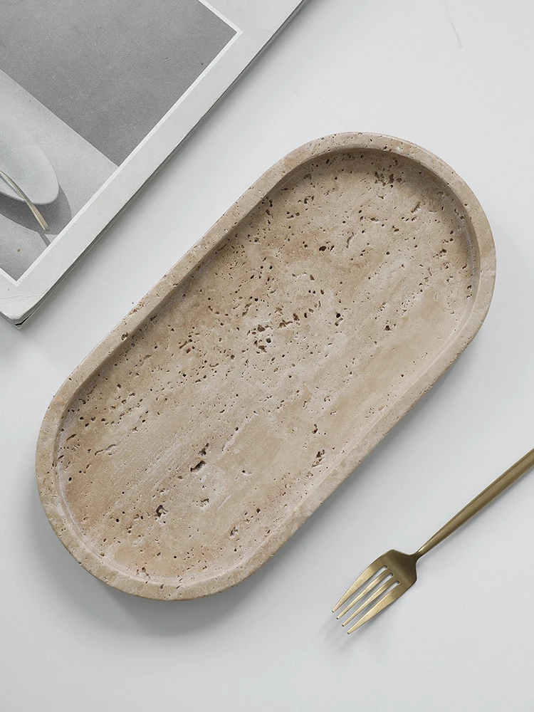 Минимализм, мраморный поднос д – обзор и цена Travertine Tray Oval