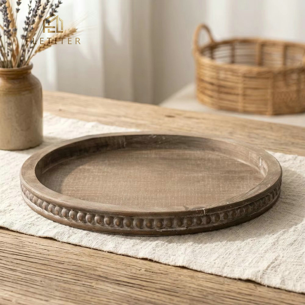 Деревянный поднос в деревенско – обзор и цена Travertine Tray Oval