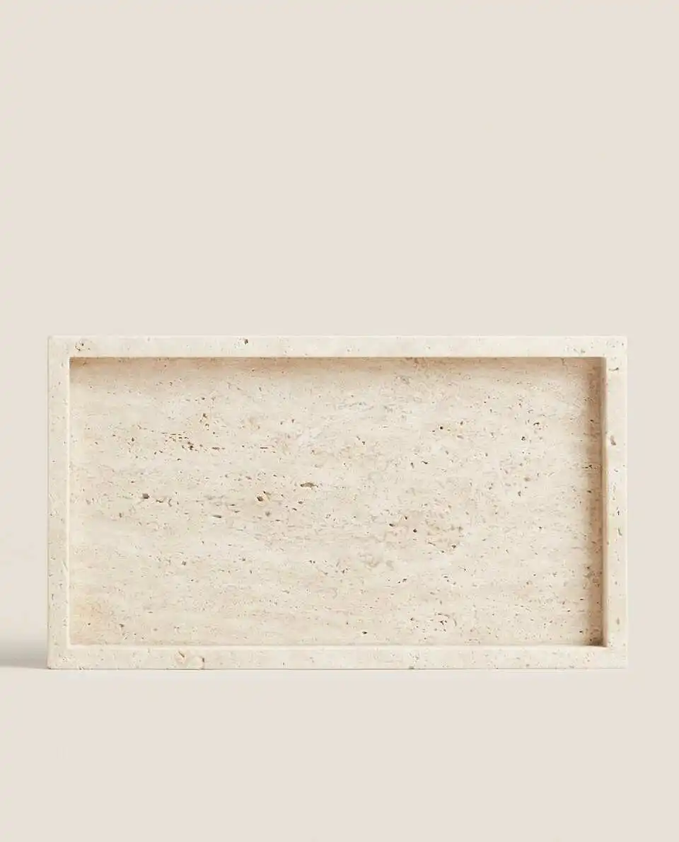 Желтый травертиновый поднос в  – обзор и цена Travertine Tray Oval