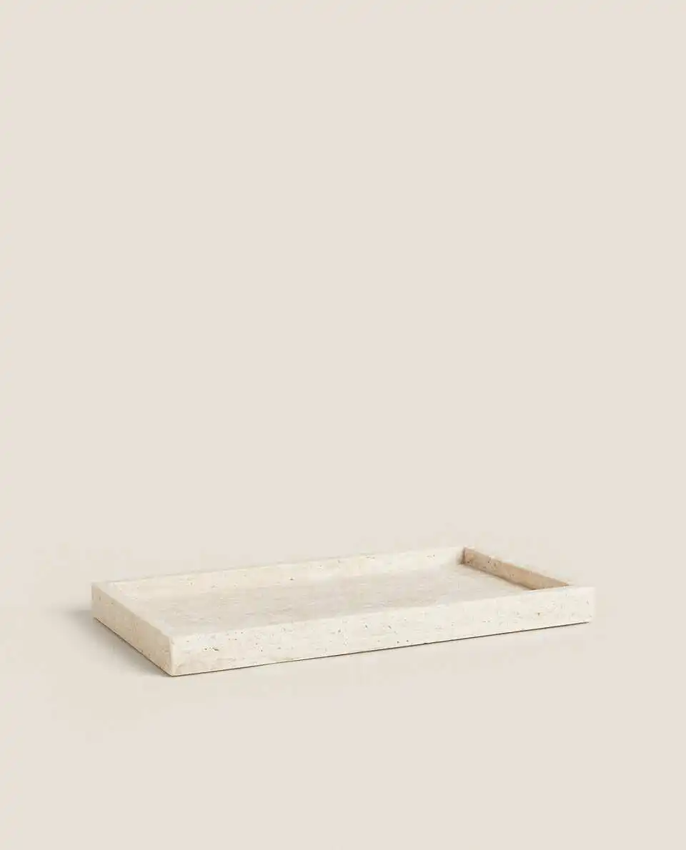 Желтый травертиновый поднос в  – обзор и цена Travertine Tray Oval