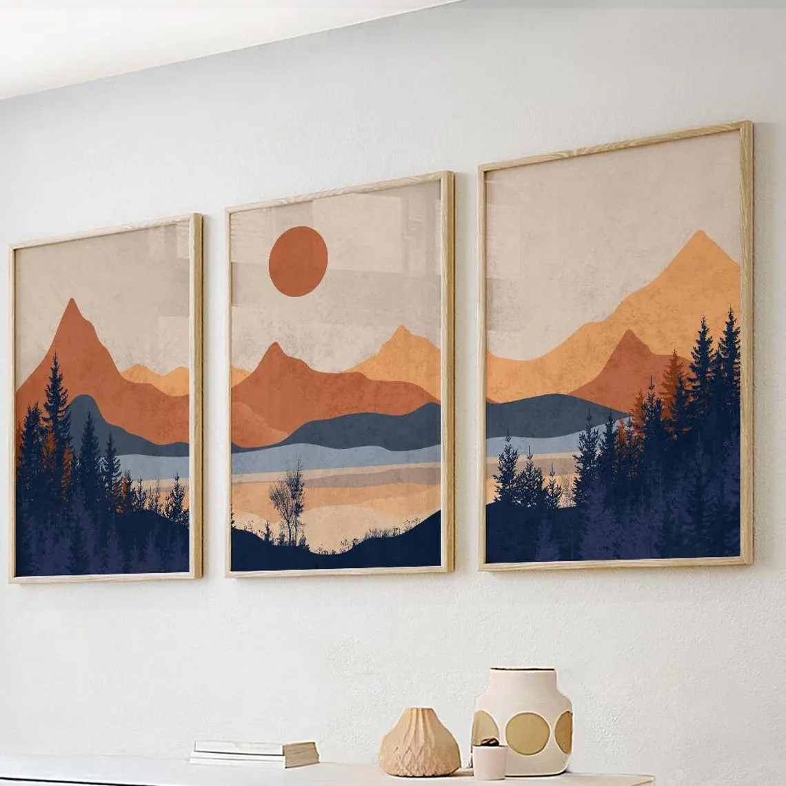 Набор из 3-х безрамных постеро – обзор и цена Abstract Canvas Set