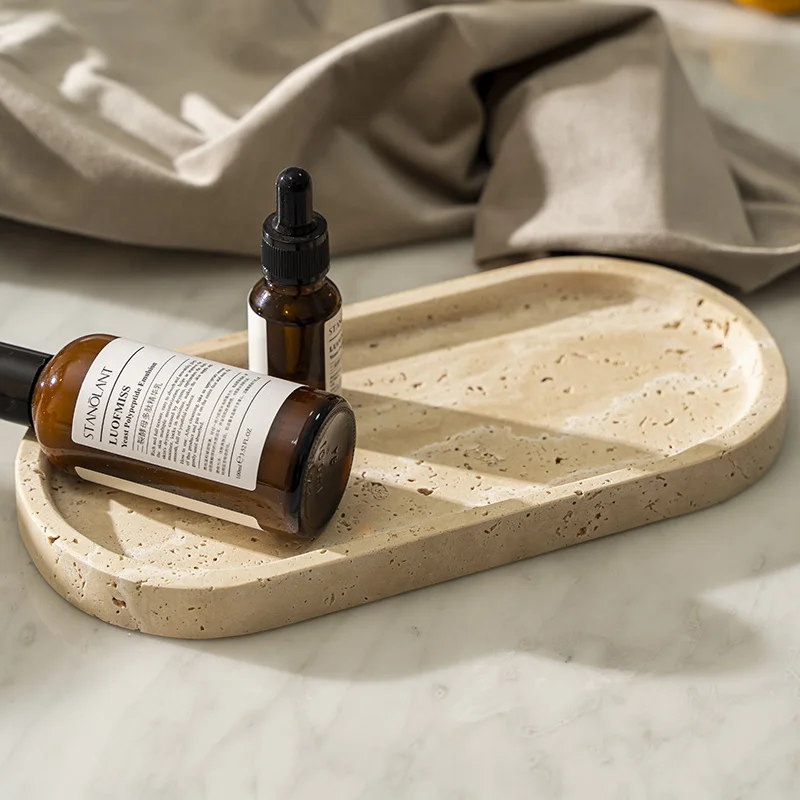 Поднос из травертина для ванно – обзор и цена Travertine Tray Oval