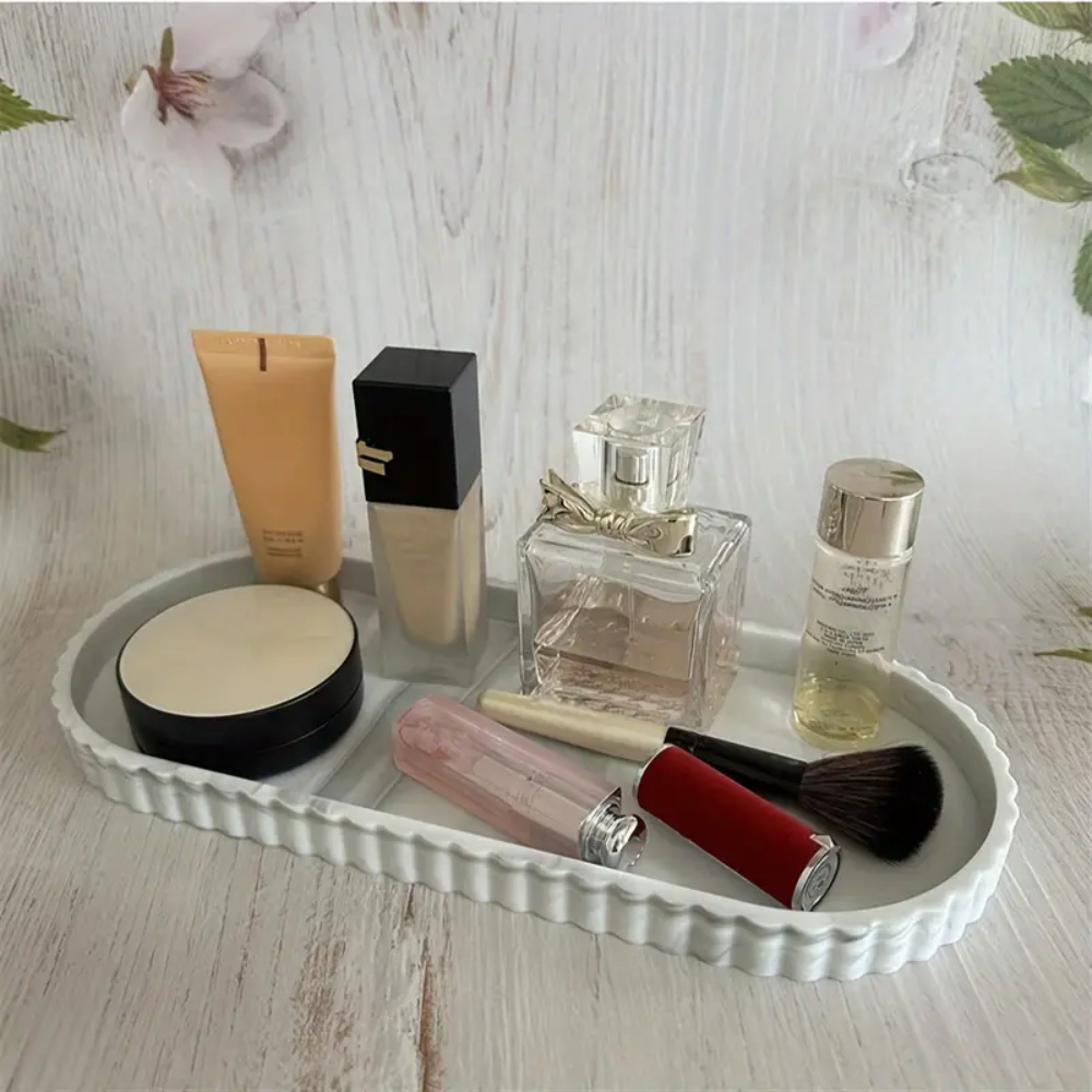 Овальный поднос для туалетного – обзор и цена Travertine Tray Oval