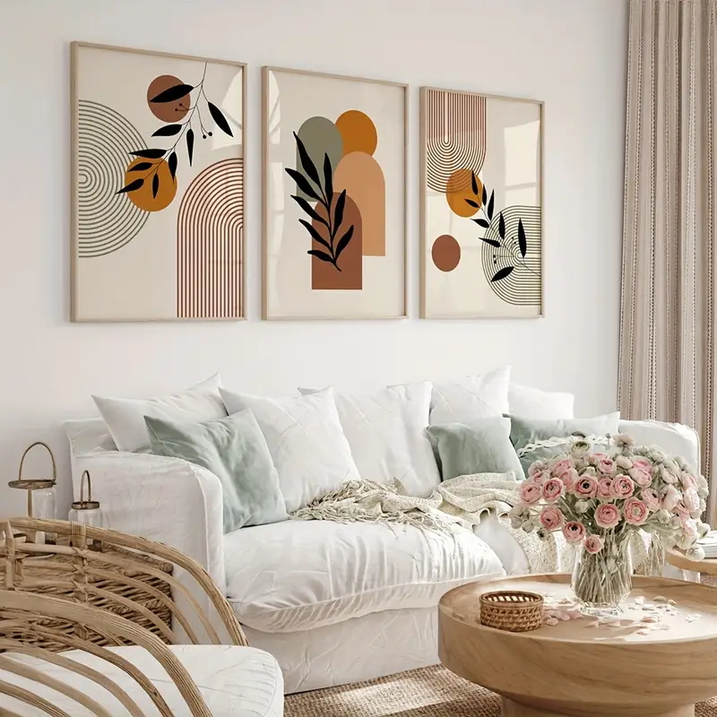 Набор из 3 постеров в богемном – обзор и цена Abstract Canvas Set