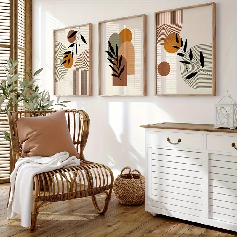 Набор из 3 постеров в богемном – обзор и цена Abstract Canvas Set