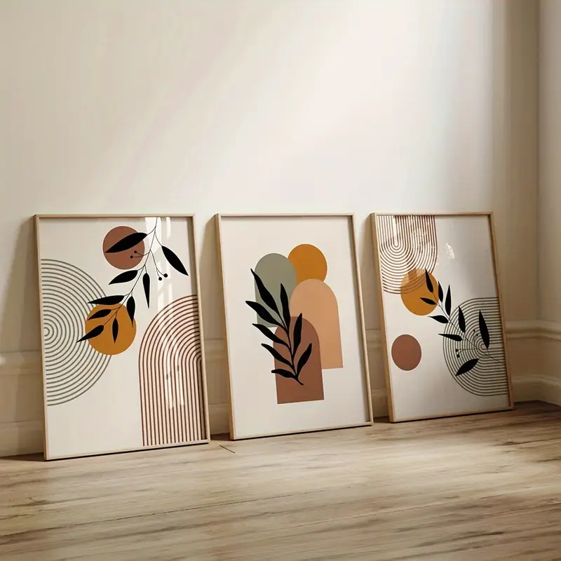 Набор из 3 постеров в богемном – обзор и цена Abstract Canvas Set