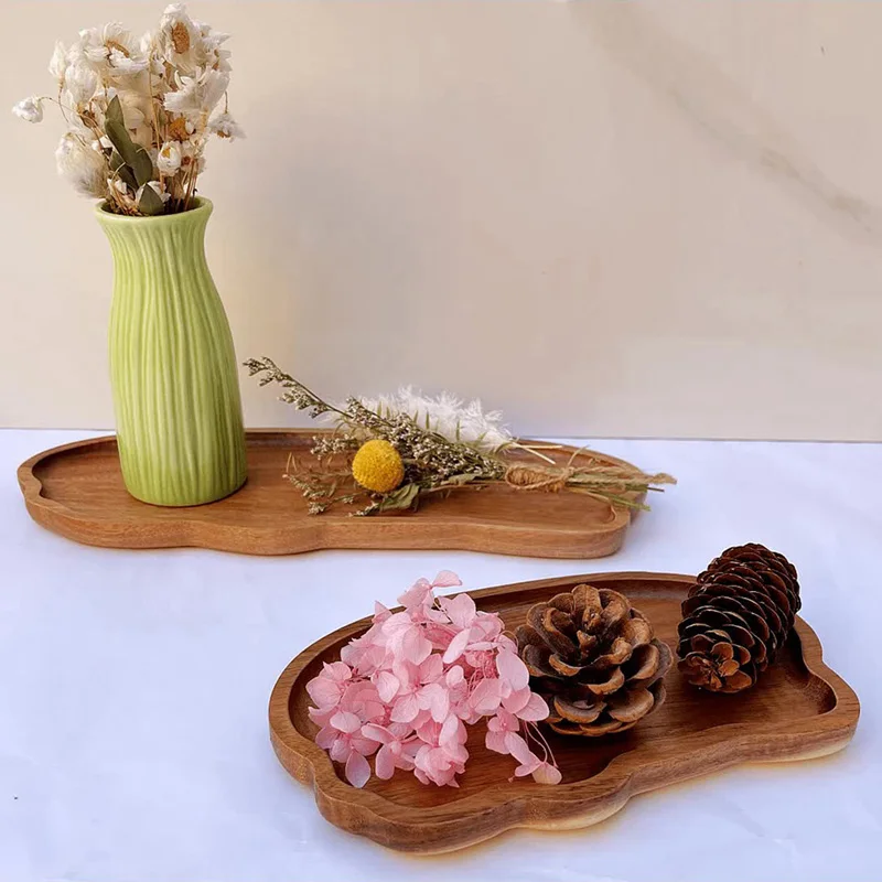 Деревянный поднос для чая и ко – обзор и цена Travertine Tray Oval