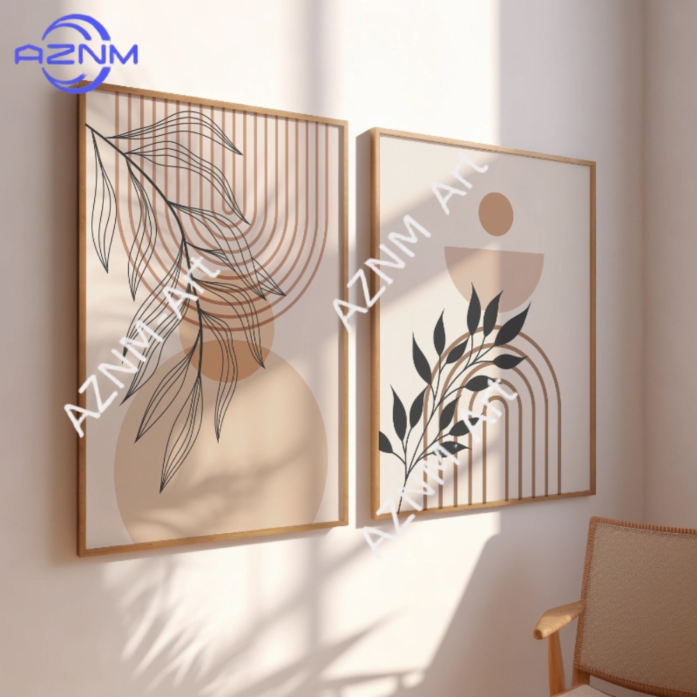 Набор из 1/2 шт. зеленых ботан – обзор и цена Abstract Canvas Set